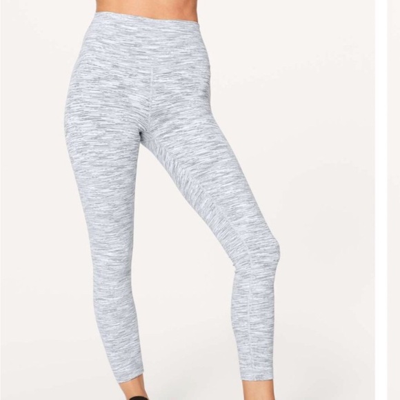 lululemon athletica Pants - Lululemon Wunder Under Hi-Rise Leggings 25" Wee Are From Space Ice Grey Size 4